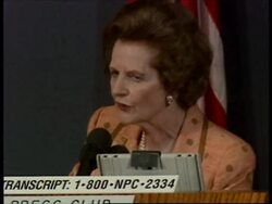 USA: WASHINGTON: LADY THATCHER COMMENTS ON TORY LEADERSHIP BID News Clip