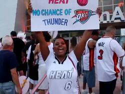 ATMOSPHERE: Fans as Miami Fans Celebrate Following Stock Footage