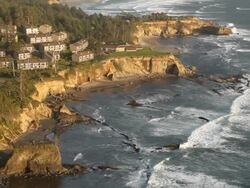 Oregon Coast houses and condos Stock Footage