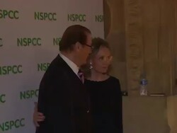 Sir Roger Moore at A Night Out Withâ€¦ Sir Michael Caine Stock Footage