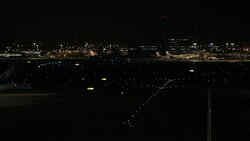 Airport at night Stock Footage