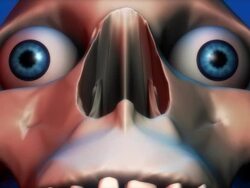 Bleeding Skull for Halloween Stock Footage