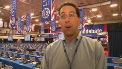 RE-EDIT Stage prepped ahead of final televised presidential debate News Clip