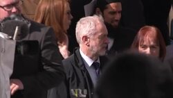 Jeremy Corbyn & Tim Farron Arrive at War Memorial News Clip