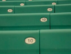 Dolly : grandstand Stock Footage