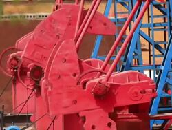 oil drill crane working Stock Footage