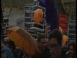 Gay Rights Demonstration Regarding Clause 28 News Clip
