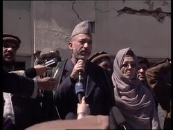 Afghan interim leader visiting quake area News Clip