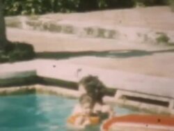 Swimming 1940's Film Burn Stock Footage
