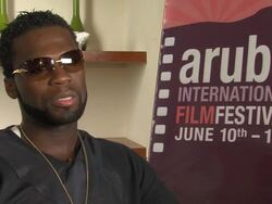 INTERVIEW 50 Cent aka Curtis Jackson on setting himself goals, needing to find something new to do and more at the Aruba International Film Festival: Things Fall Apart Interview at Aruba . (Footage by WireImage Video/Getty Images Entertainment Video) Stock Footage