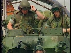 KUWAIT: BUILD UP OF US &amp; BRITISH TROOPS STARTS TO SLOW DOWN News Clip