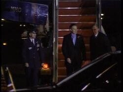 British Prime Minister arrives in DC, meets Bush News Clip