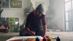 Young artist Stock Footage