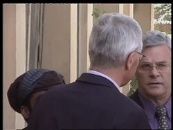 Diplomats arrive at court for trial, turned away by authorities. News Clip