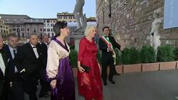 Prince Charles and the Duchess of Cornwall visit Florence News Clip