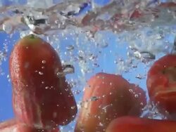 Rose apples Splashing Into Water (Super Slow Motion) Stock Footage
