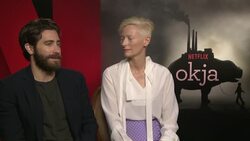 Swinton, Gyllenhaal, Dano and co-stars look back at the making of giant pig fantasy 'Okja' News Clip