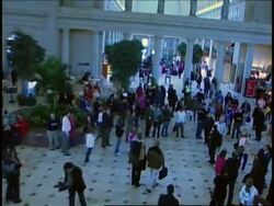 Anti war protest day ahead of large rally against Iraq War News Clip