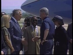 Botswana - Bill and Hillary Clinton visit News Clip