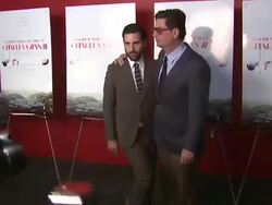 Jason Schwartzman and Roman Coppola at  A Glimpse Inside the Mind of Charles Swan III - Arrivals Stock Footage