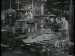 Electrical machinery used in car manufacture, UK  1939 Stock Footage