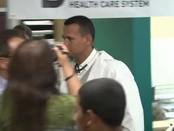 Alex Rodriguez at the Bronx-Lebanon Hospital Center Dedication Ceremony to Alex Rodriguez Stock Footage