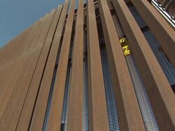 Border fence and watchtower on US Mexican border News Clip