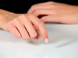 CU Hand gestures / Saarburg, Rhineland Palatinate, Germany Stock Footage