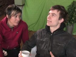 Matt & Kim Interview (clip 13) Stock Footage