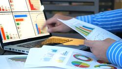 YoungBusinessman Working with Documents Stock Footage