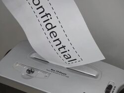 Shredding documents for security. Stock Footage