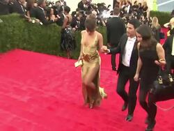 Lea Michele - 'Charles James: Beyond Fashion' Costume Institute Gala - Arrivals Stock Footage