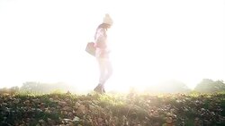 Enjoying autumn Stock Footage