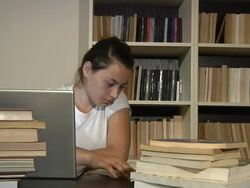 Teen Girl Writing Stock Footage