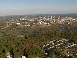 WS AERIAL View of city Columbia / South Carolina, United States Stock Footage