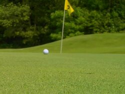 SLO MO Missing the hole Stock Footage