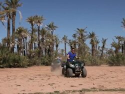 Good Looking Young Couple ride Quad Bike Stock Footage