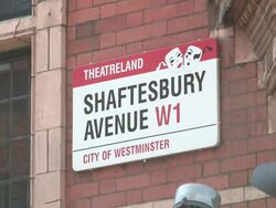 Shaftesbury Avenue, Olympic London General Views on July 21, 2012 in London, England (Footage by Getty Images) Stock Footage