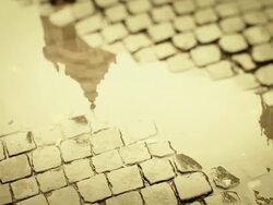 Church of Sant'Angese in Agone water reflection Stock Footage