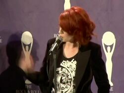 21st Annual Rock and Roll Hall of Fame Induction Ceremony press room Stock Footage