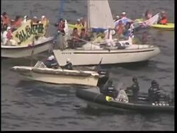 US aircraft carrier arrives at new home port south of Tokyo; protest News Clip