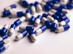 Falling Blue Pills Stock Footage