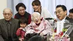 CLEAN : Worlds oldest person dies at 117 in Japan News Clip