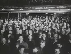  MS Politician at microphone giving speech about Soviet Ukraine AUDIO / Ukraine Stock Footage