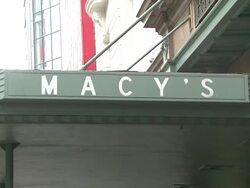 ATMOSPHERE: signage at the Beyonce Debuts Her Newest Fragrance, Beyonce Pulse, at Macy's Herald Square Stock Footage