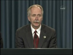 WRAP Space shuttle launch for longest space mission; presser News Clip