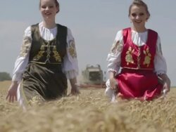 Three walking strenght and camera Stock Footage