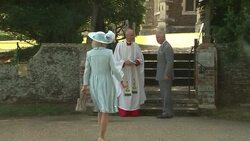 Prince Charles and Duchess of Cornwall Arrive For Christening News Clip
