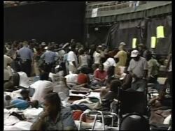 More refugees arrive in the Astrodome News Clip
