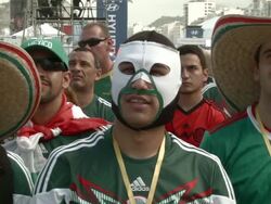FIFA 2014 World Cup Fan Fest: Mexico v Cameroon Stock Footage